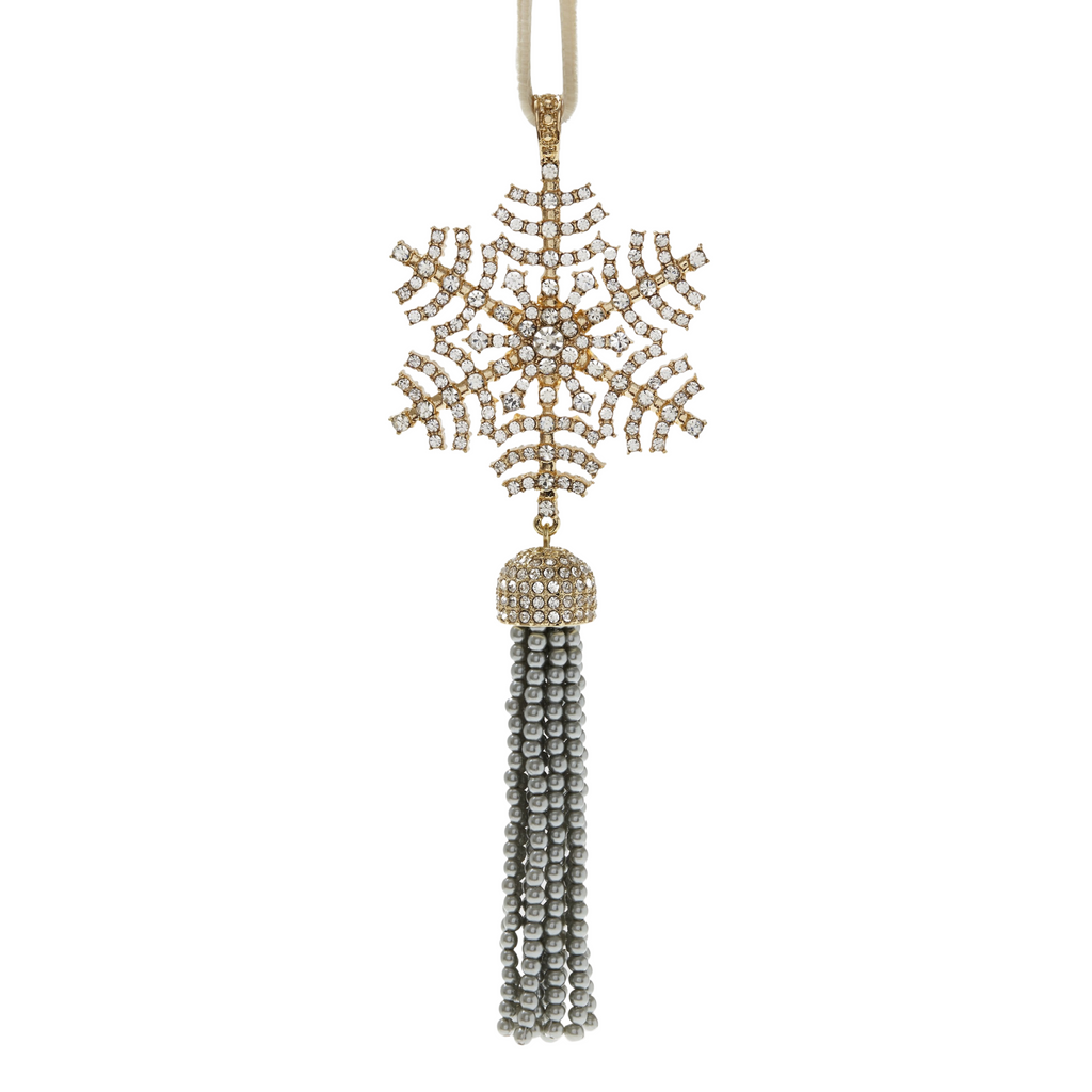 Snowflake Tassel Hanging Ornament - The Well Appointed House