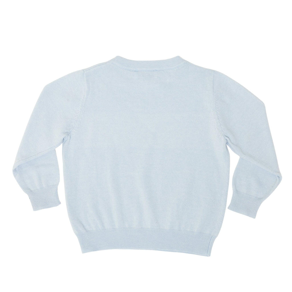 Christopher Crewneck Sweater in Bay Tree Blue - The Well Appointed House