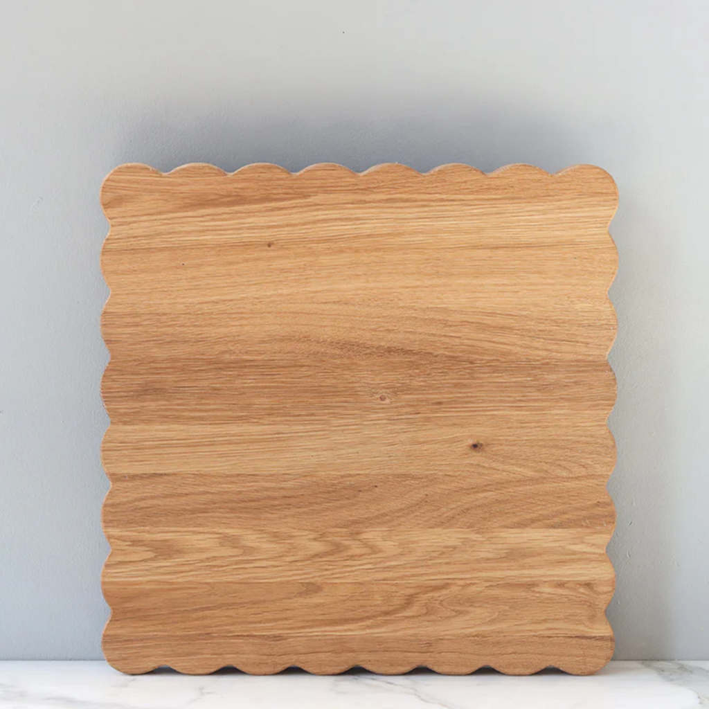 Large Square Scalloped Cutting Board - The Well Appointed House 