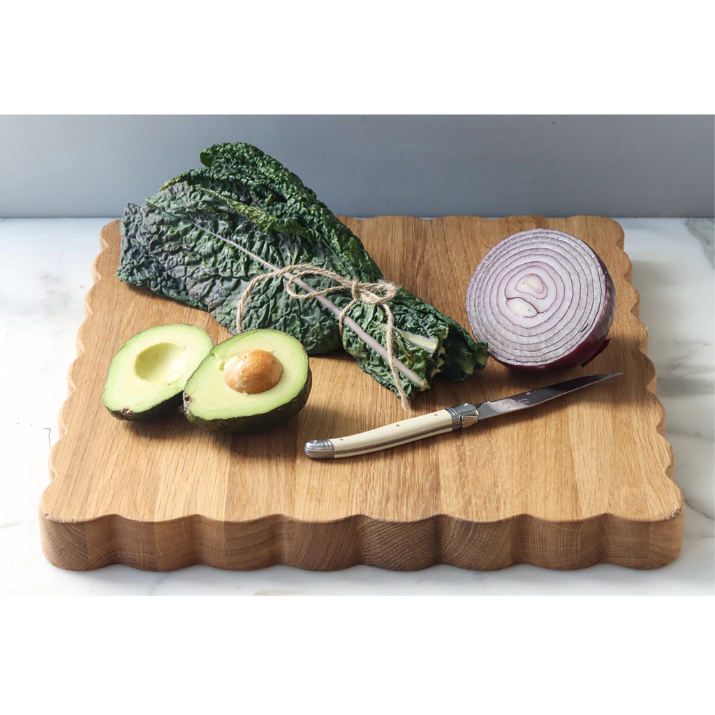 Large Square Scalloped Cutting Board - The Well Appointed House 