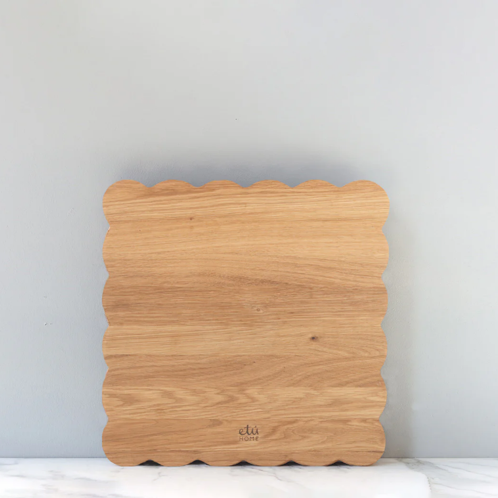 Small Square Scalloped Cutting Board - The Well Appointed House 