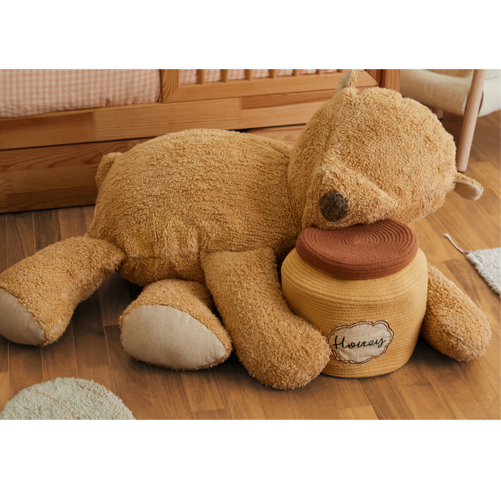 Sleepy Bear Decorative Pouf For Kids - The Well Appointed House