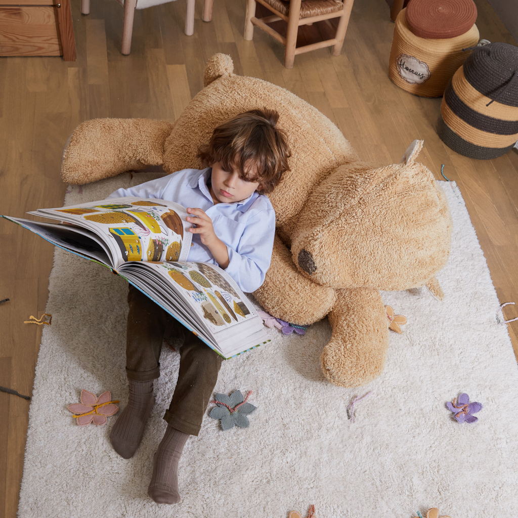 Sleepy Bear Decorative Pouf For Kids - The Well Appointed House