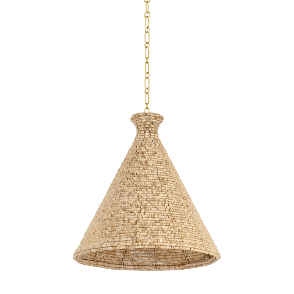 Tallman Wood Beaded Pendant Light - The Well Appointed House