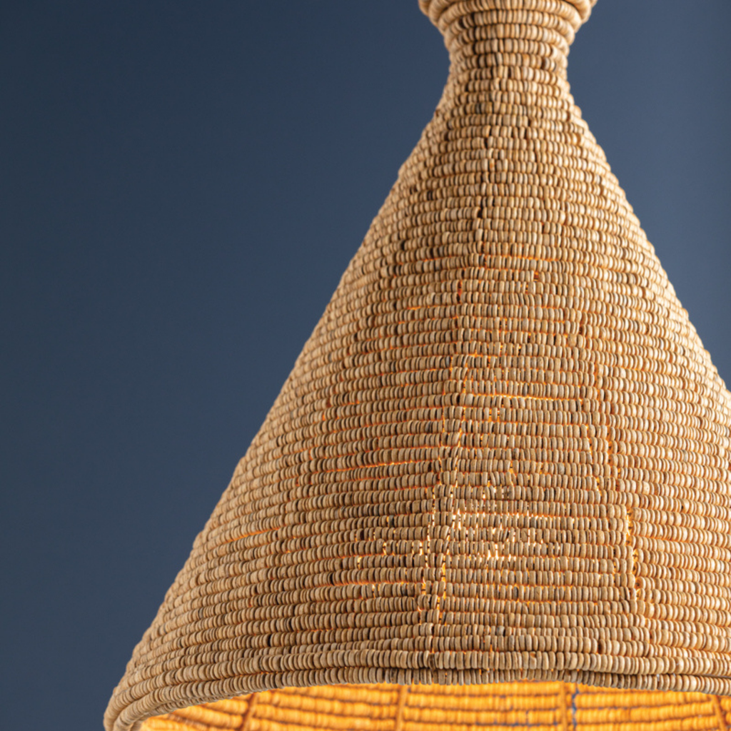 Tallman Wood Beaded Pendant Light - The Well Appointed House