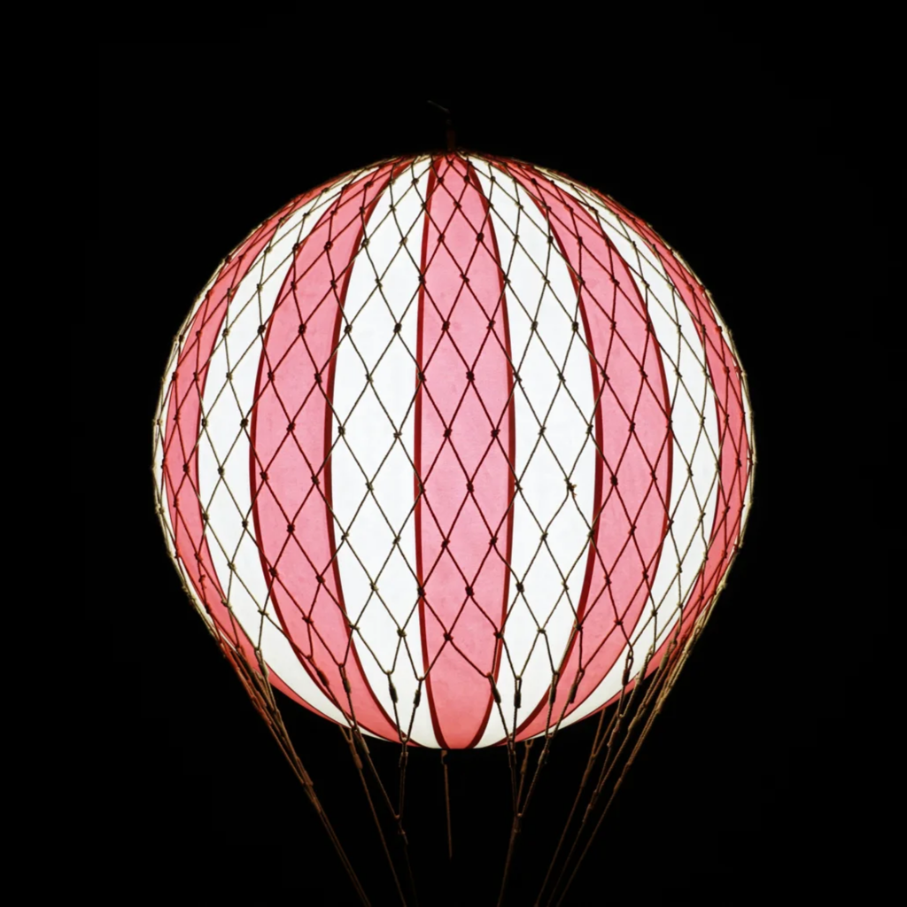 LED Illuminated Red & Gold Air Balloon Model - The Well Appointed House