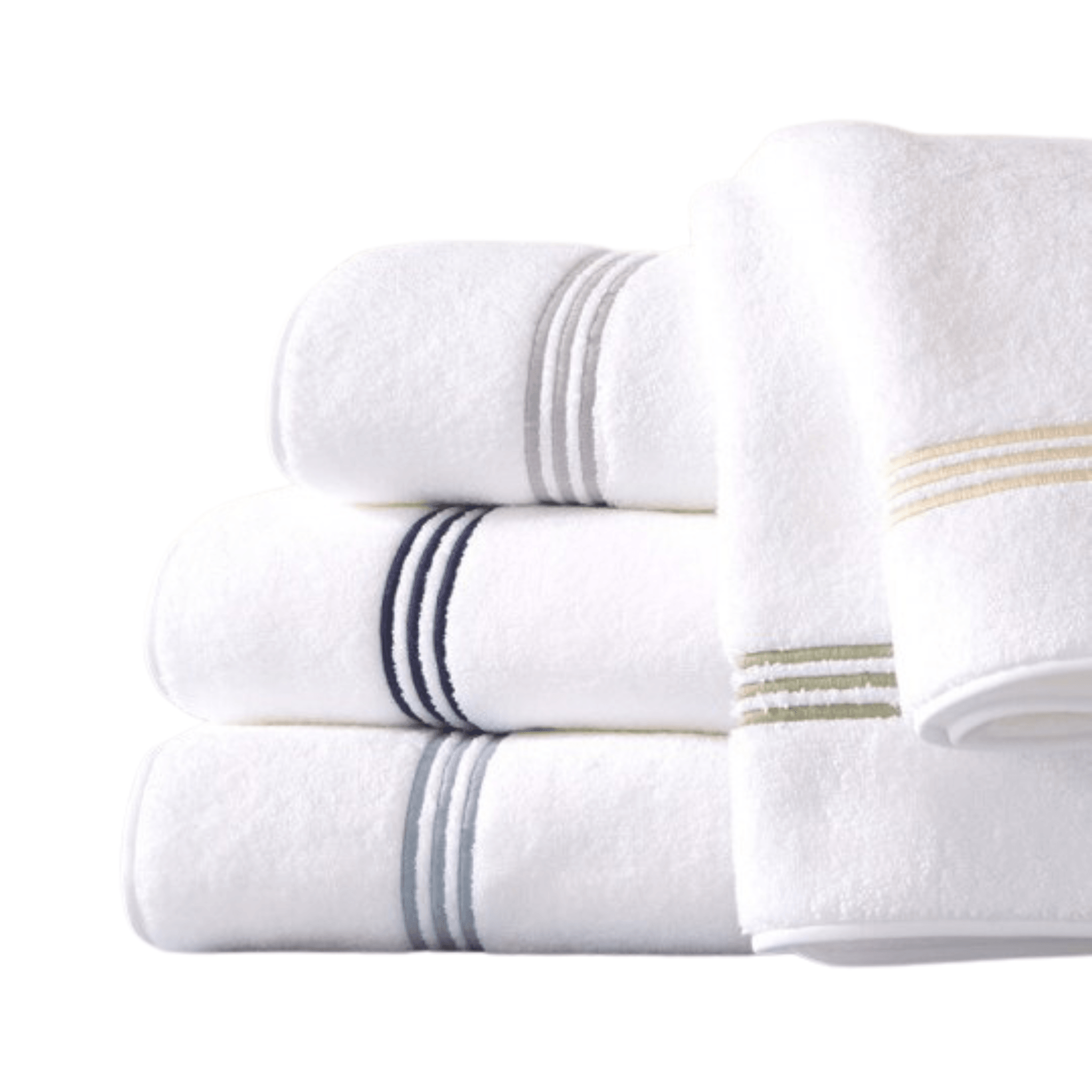 White towels deals with black trim