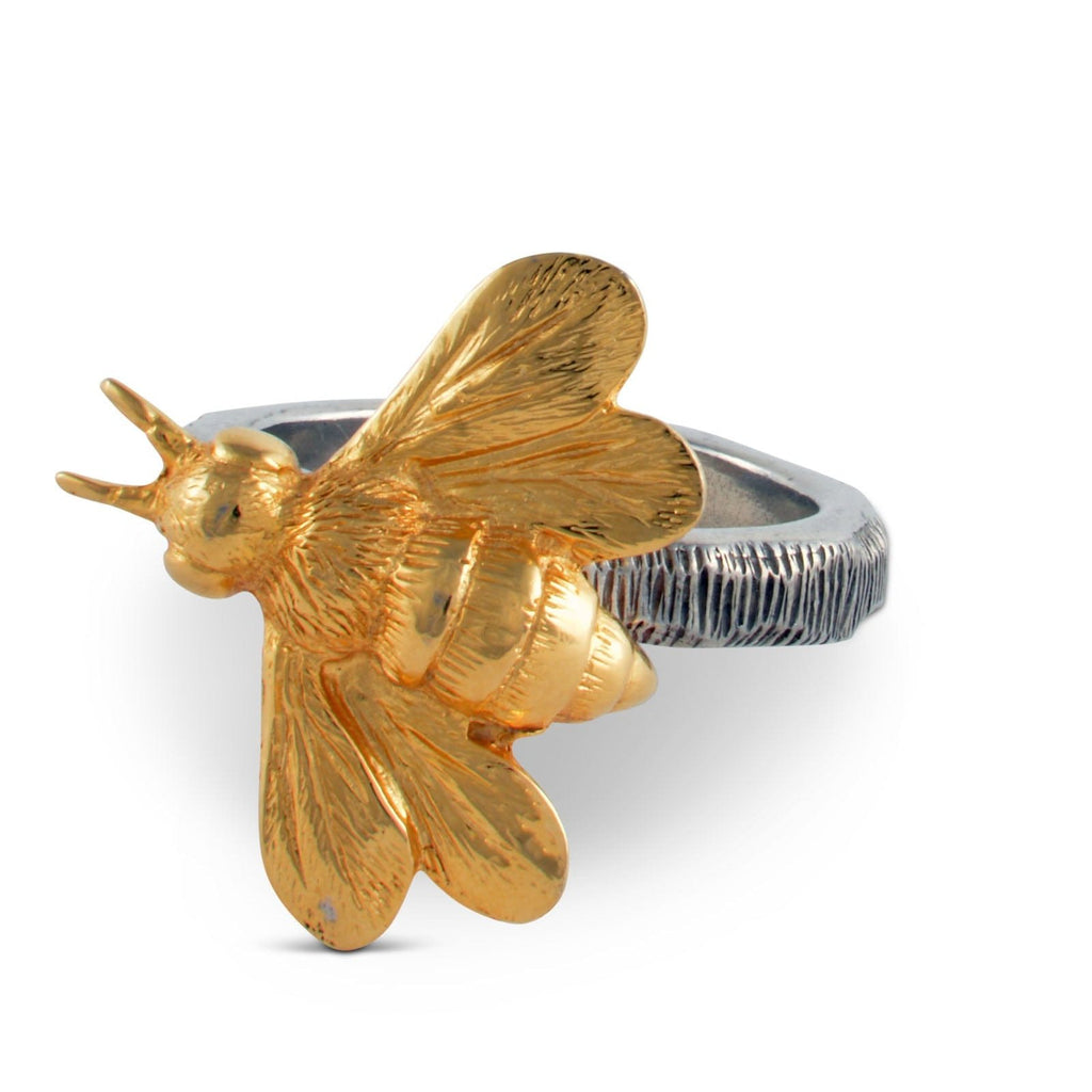 Gold Bee Napkin Ring - The Well Appointed House