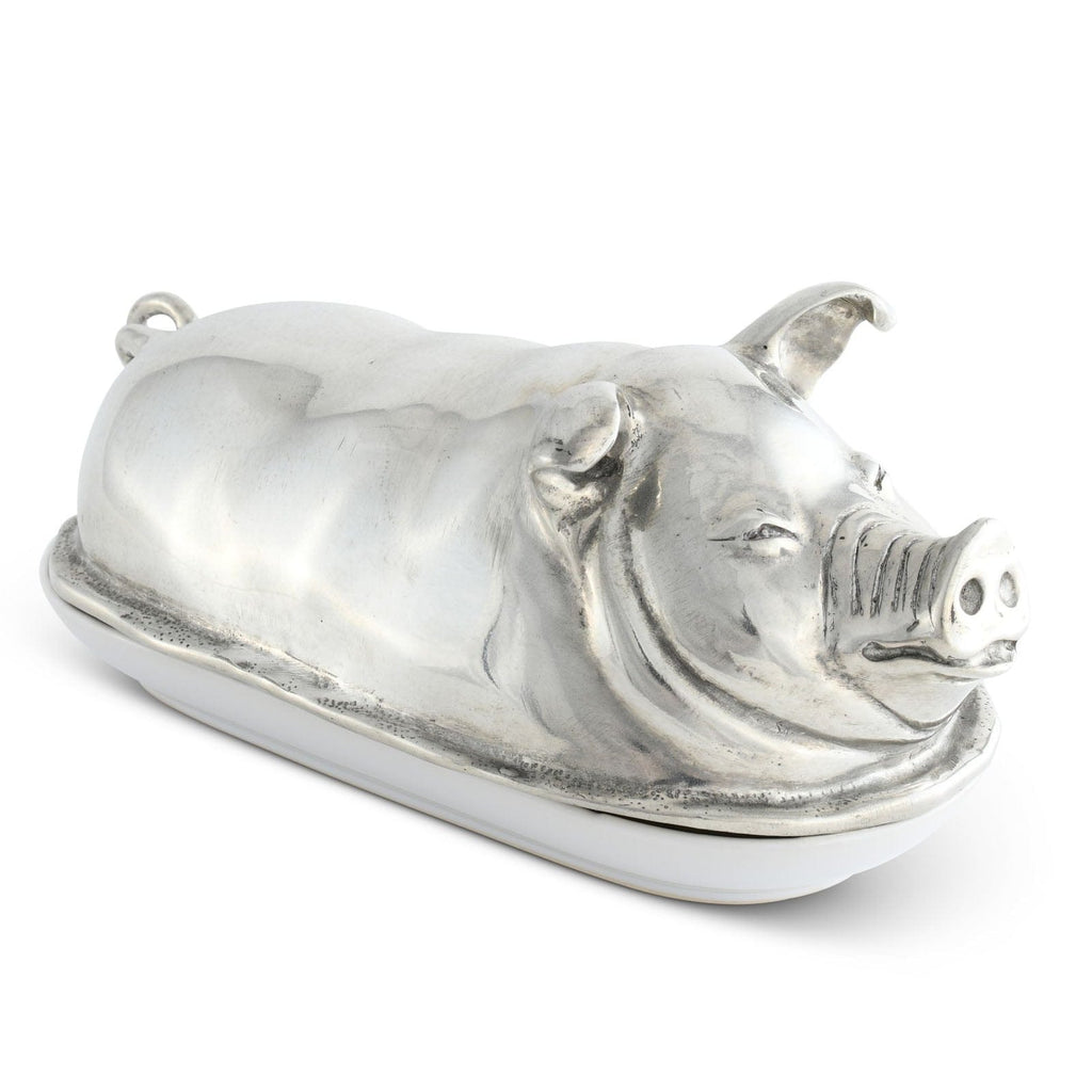 Happy Pig Butter Dish - The Well Appointed House