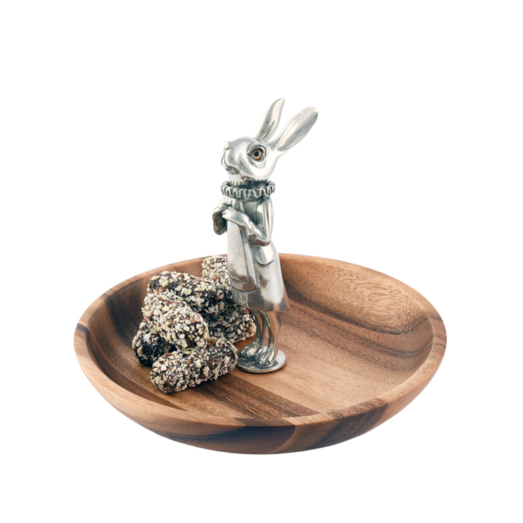 Whimsical Bunny Wood Tidbit Bowl - The Well Appointed House