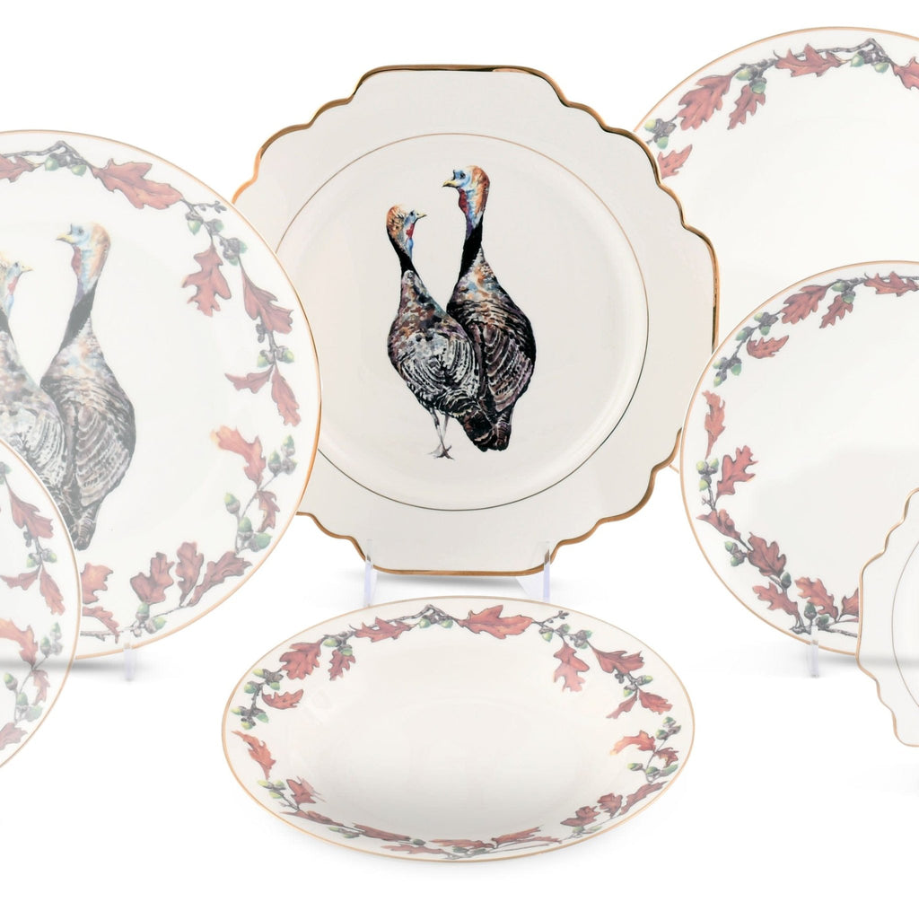 Norwood Narragansett Turkey Bone China Scallop Dinner Plate - The Well Appointed House