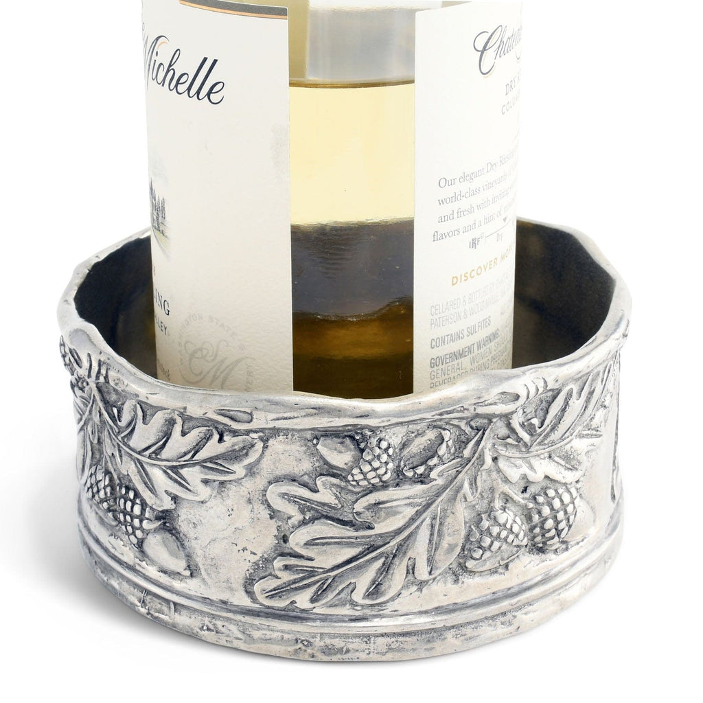 Acorn Oak & Leaf Pewter Wine Coaster - The Well Appointed House