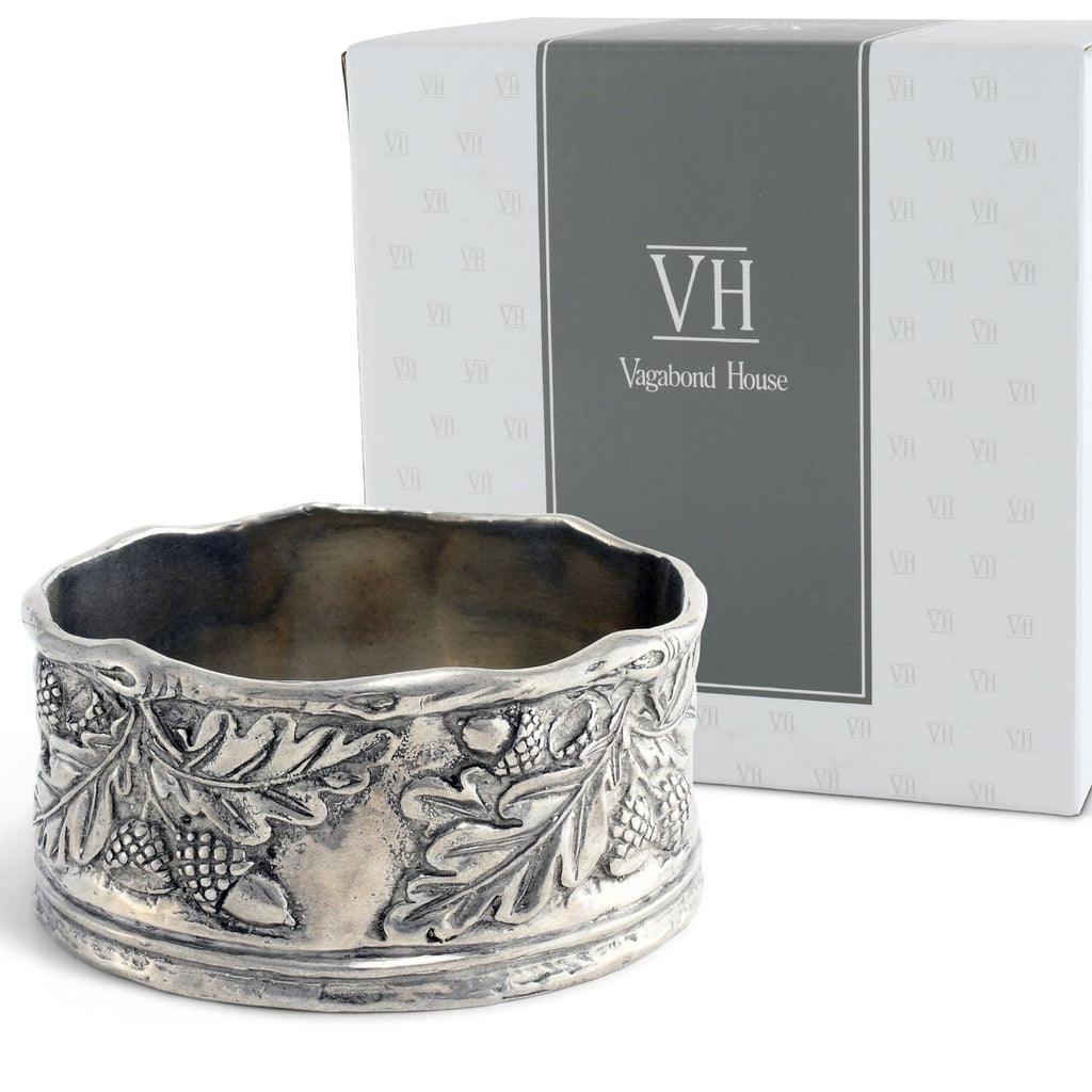 Acorn Oak & Leaf Pewter Wine Coaster - The Well Appointed House