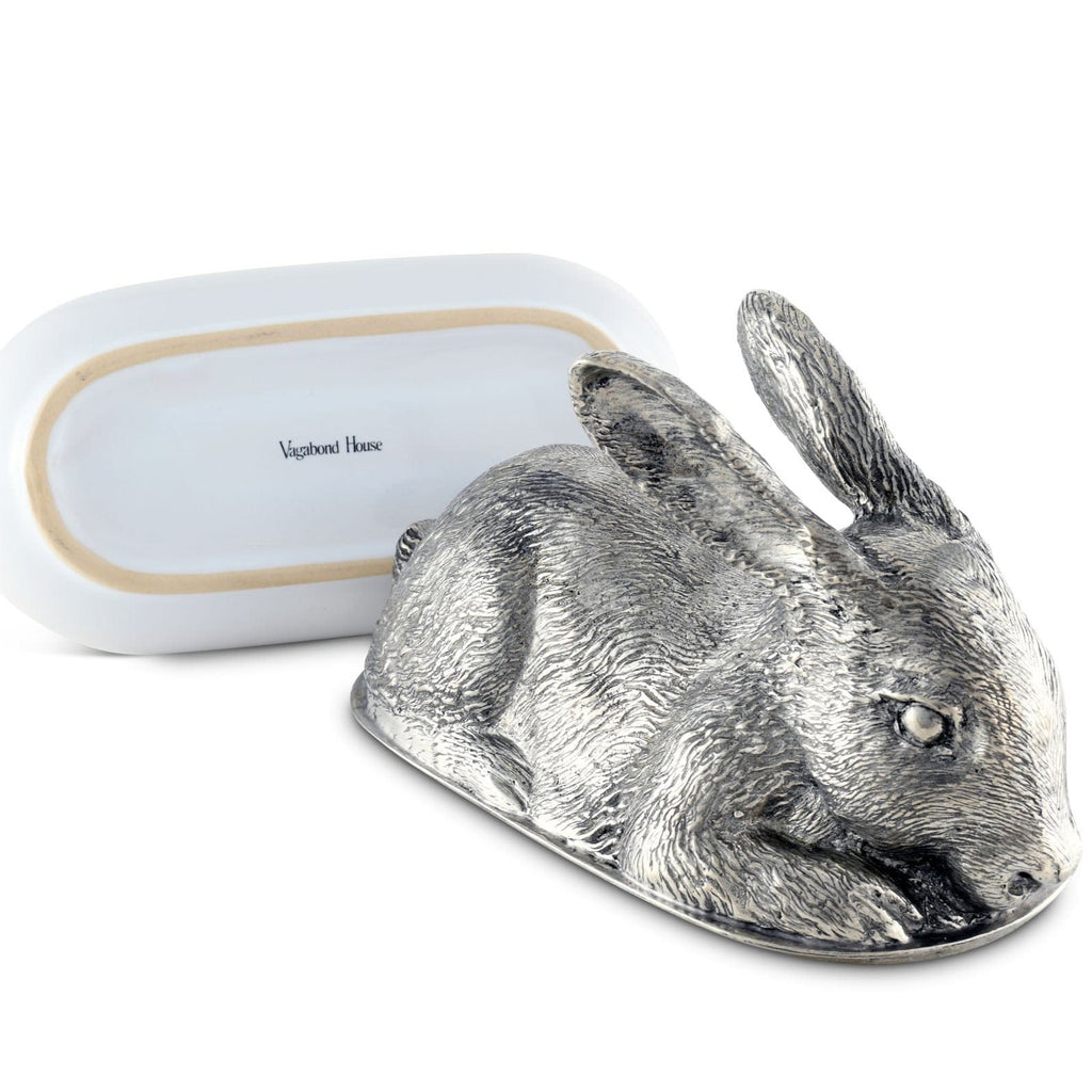 Pewter Rabbit Butter Dish - The Well Appointed House