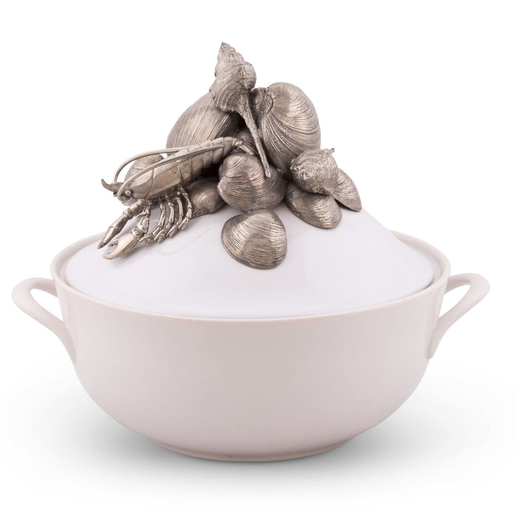 Marine Life Stoneware Soup Tureen - The Well Appointed Hous