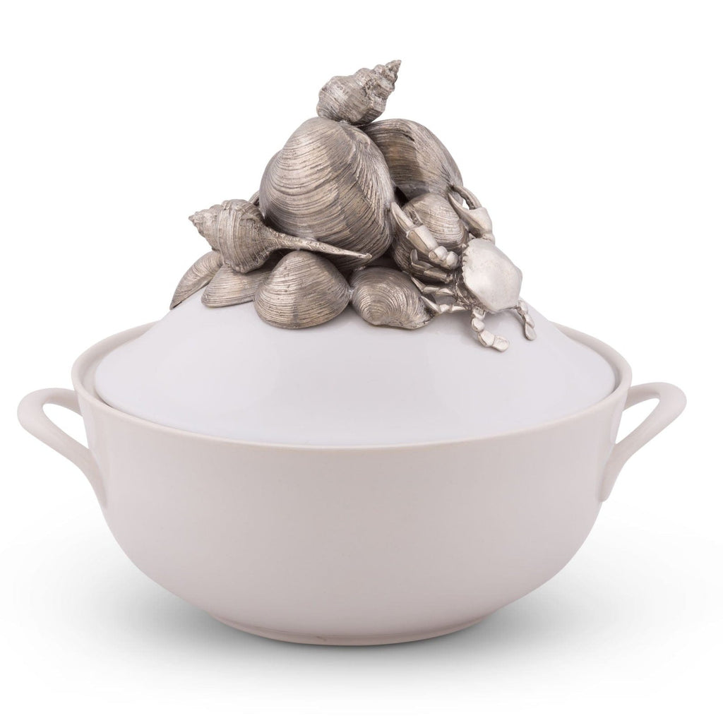 Marine Life Stoneware Soup Tureen - The Well Appointed Hous