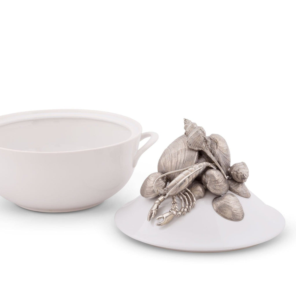 Marine Life Stoneware Soup Tureen - The Well Appointed Hous