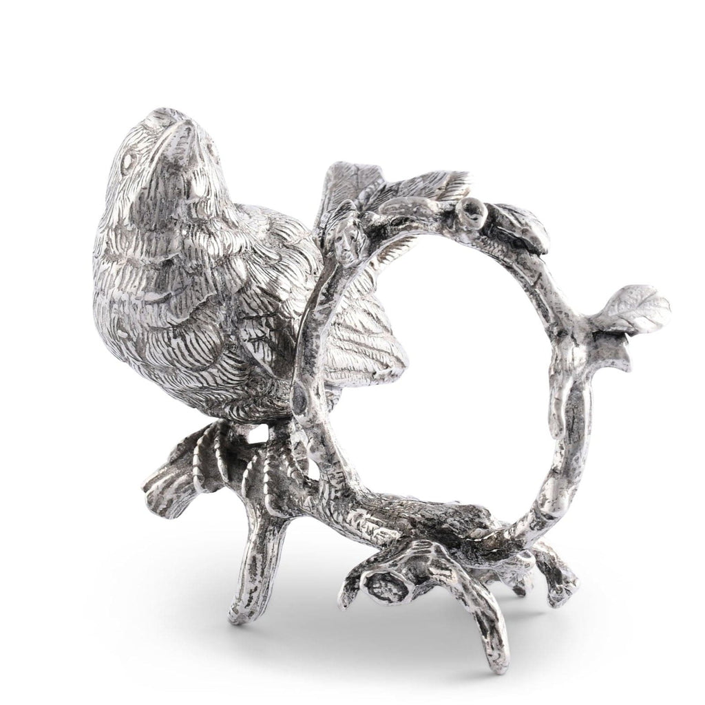 Pewter Song Bird Napkin Ring - The Well Appointed House