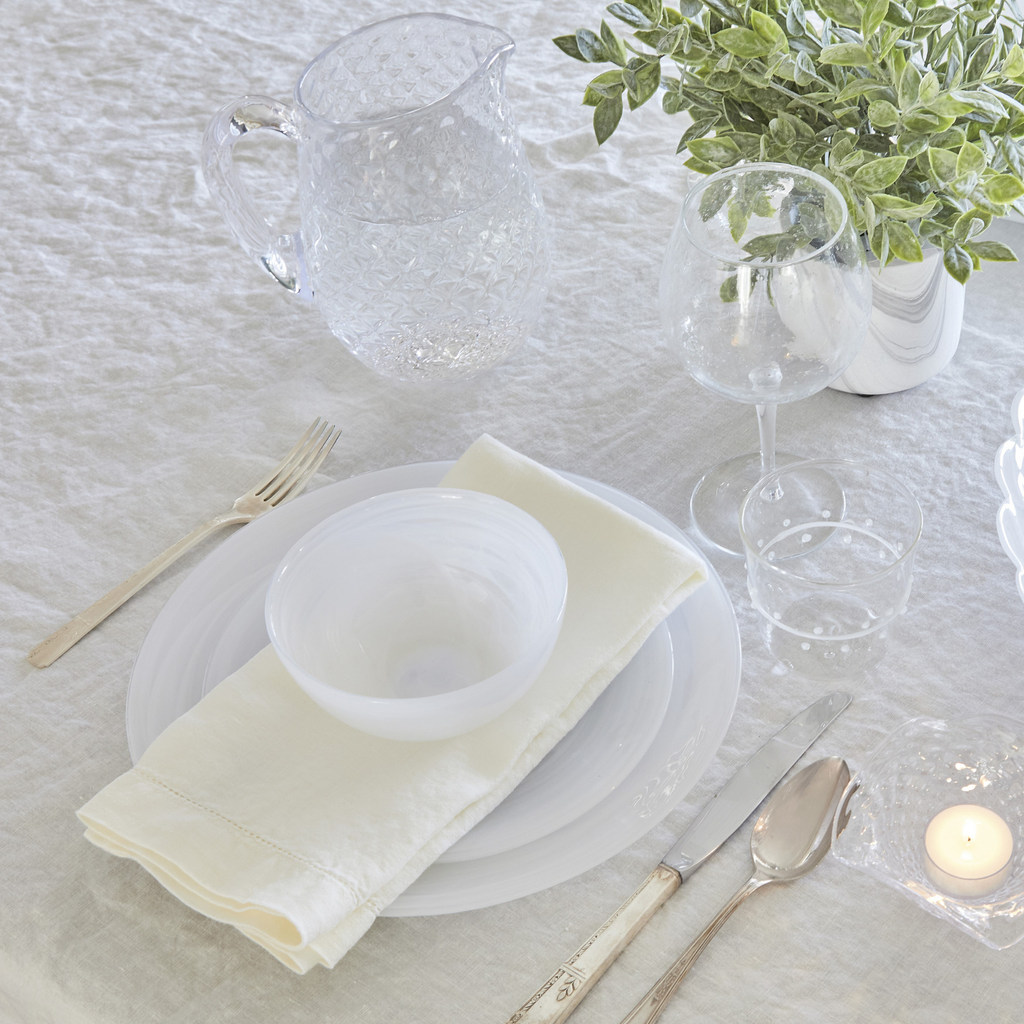 Set of Four Alabaster White Bowls - The Well Appointed House