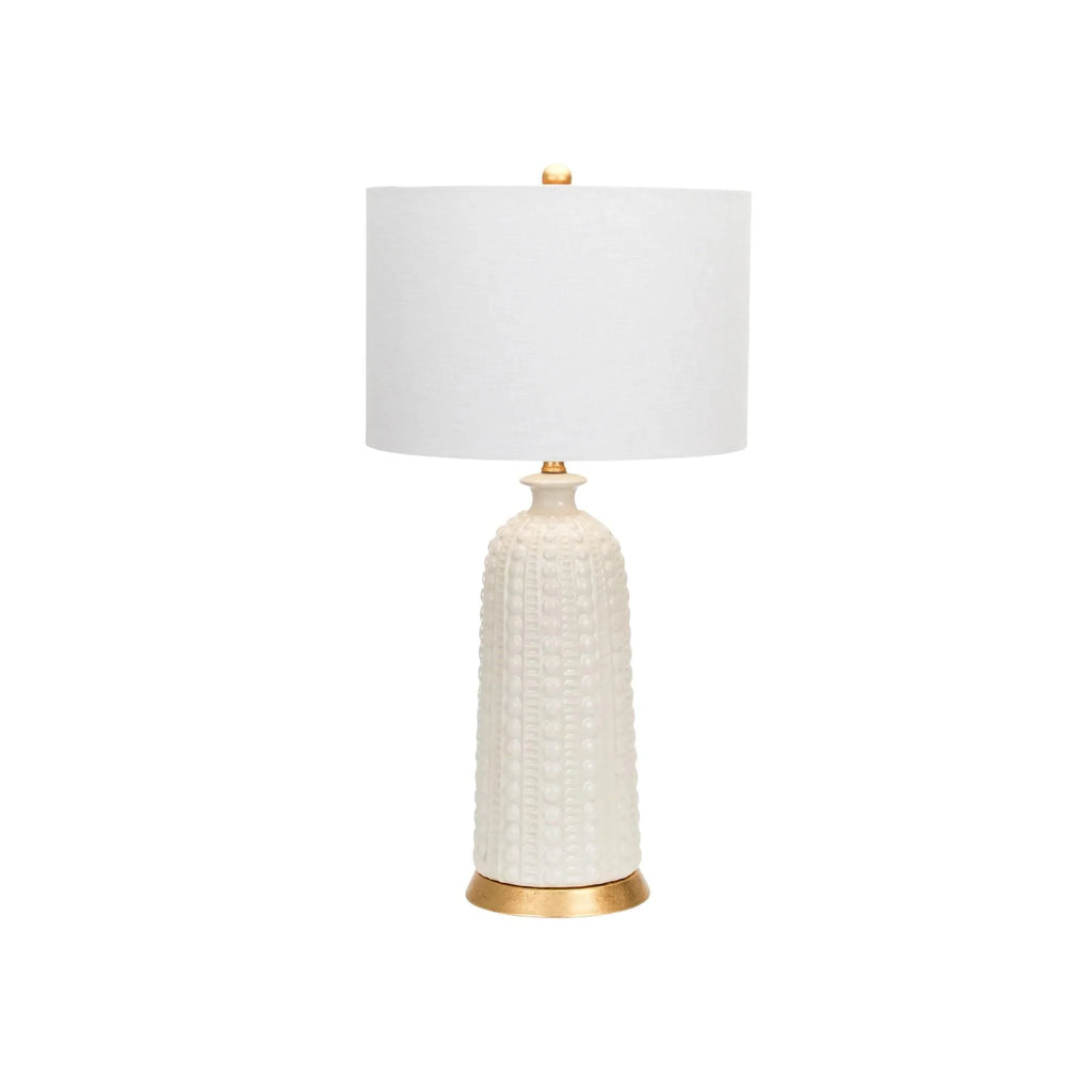 White Glazed Ceramic Table Lamp - Table Lamps - The Well Appointed House