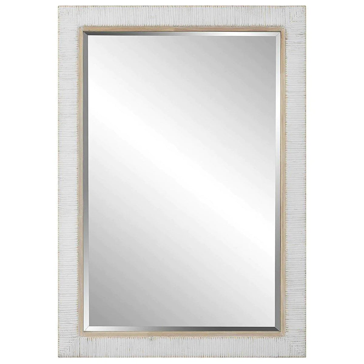 Whitewashed Rattan Wrapped Frame Wall Mirror – The Well Appointed House