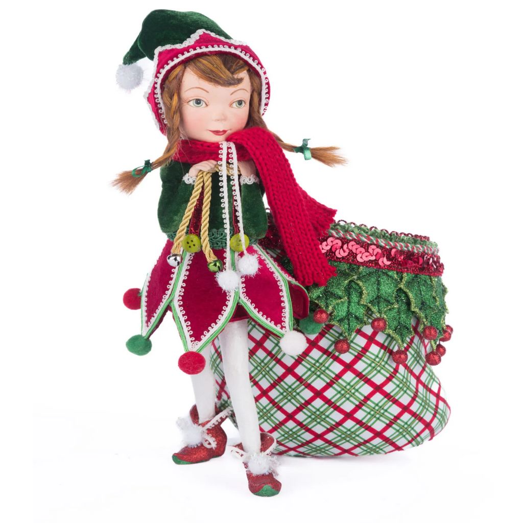 Winter Snowdrop Elf With Bag Christmas Decoration - The Well Appointed House