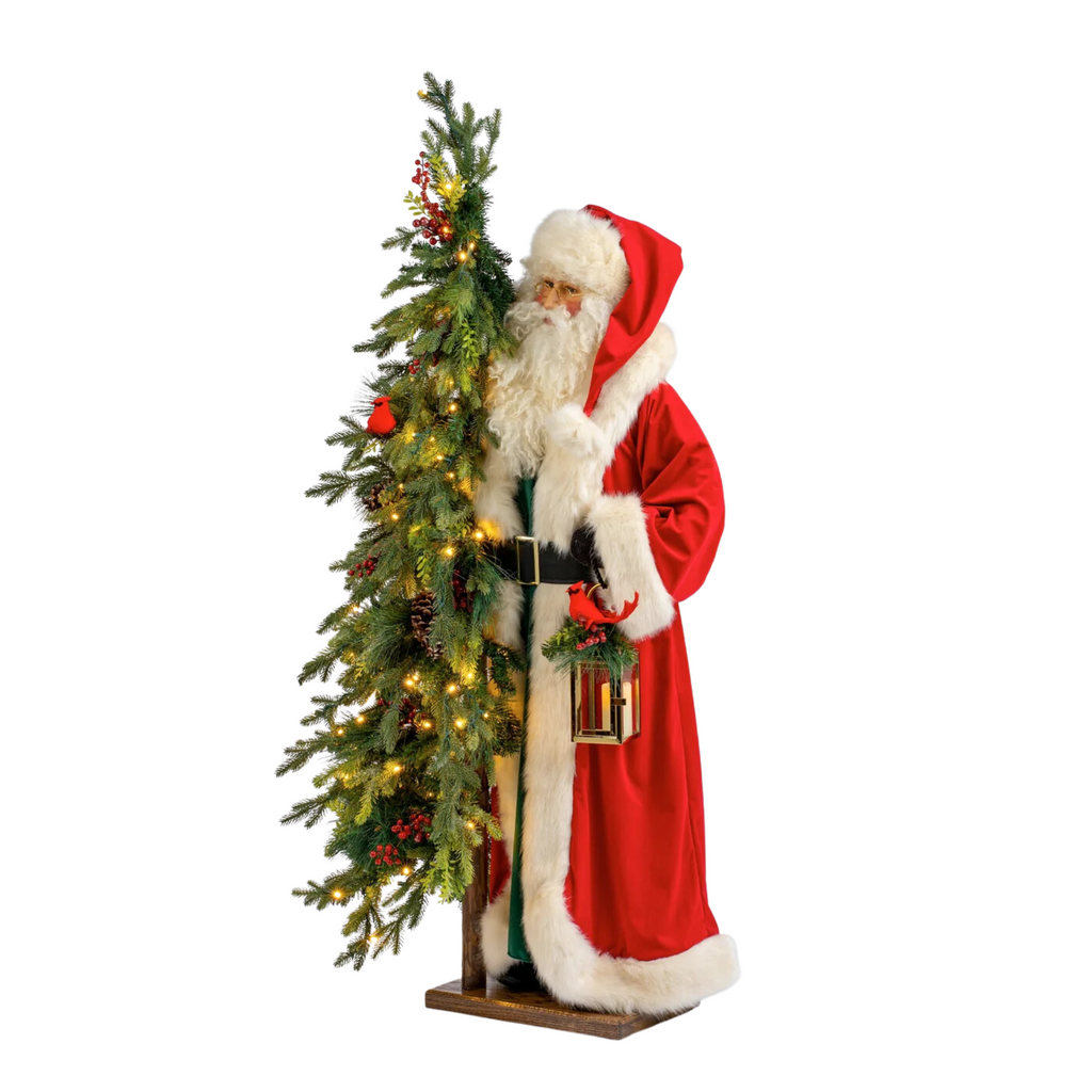 Winter Wonderland Life Size Decorative Santa With Tree - The Well Appointed House