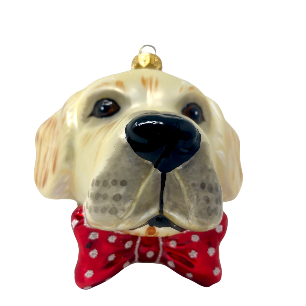 Yellow Labrador Blown Glass Christmas Ornament - The Well Appointed House