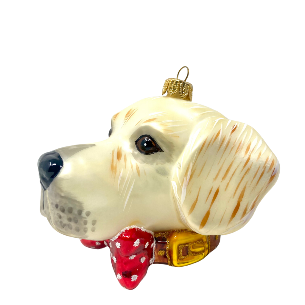 Yellow Labrador Blown Glass Christmas Ornament - The Well Appointed House