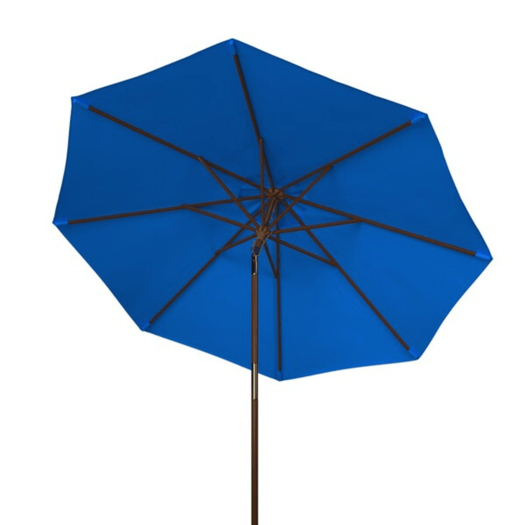 Pacific Blue Cannes 9ft Wooden Outdoor Umbrella - Outdoor Umbrellas - The Well Appointed House