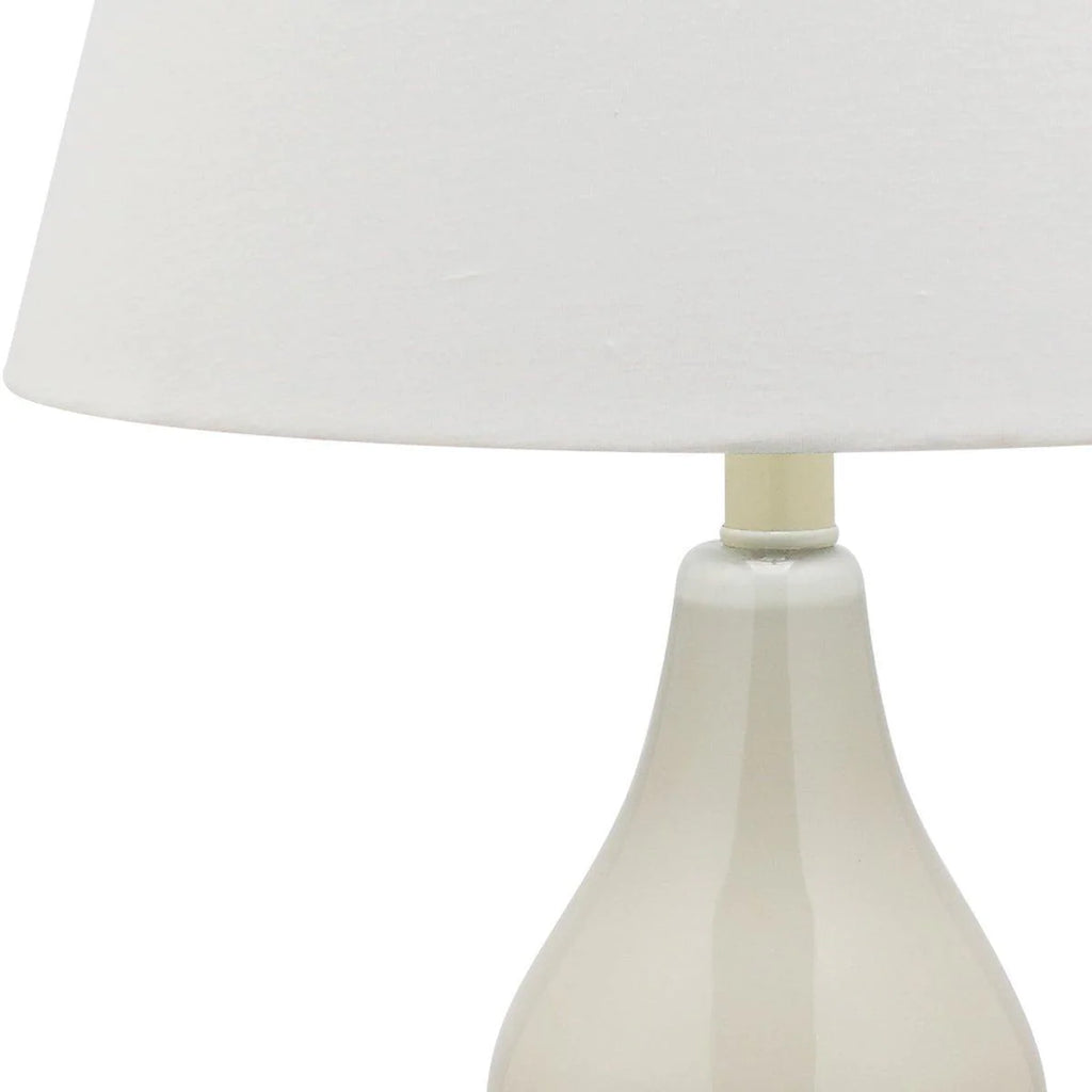 Set of 2 Cream Glass Double Gourd Table Lamps - Table Lamps -  The Well Appointed House