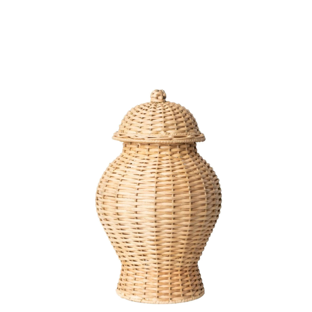 Wicker Ginger Jar - Vases & Jars - The Well Appointed House