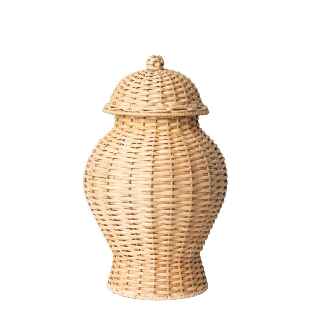 Wicker Ginger Jar - Vases & Jars - The Well Appointed House