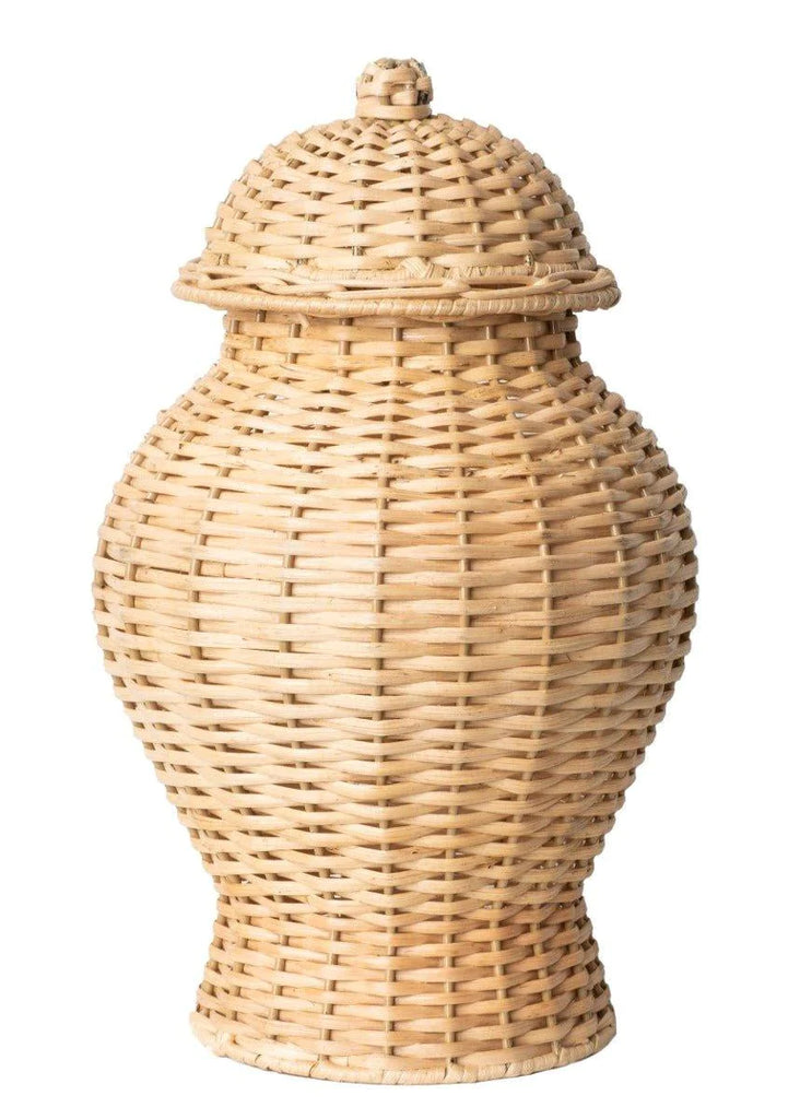 Wicker Ginger Jar - Vases & Jars - The Well Appointed House